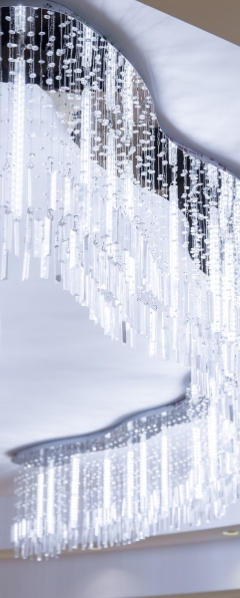 A beautiful crystal chandelier